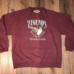 Early 1990’s Embroidered Legends Master and Wetlands Duck Crewneck